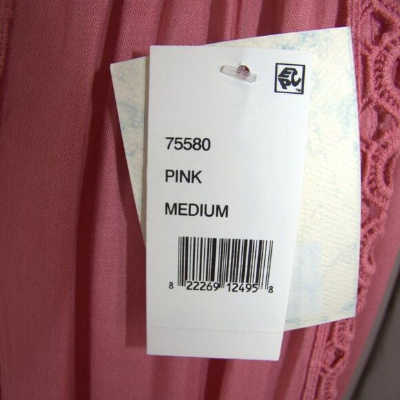 NWT Raviya Pink Boho Crochet Swimsuit Coverup Dress Size M - Picture 8 of 10